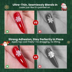 Beetles Gel Polish Christmas stickers elk designs for rustic holiday nails.