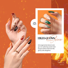 Beetles Gel Polish Cozy Campfire red swatch delivering vibrant fall vibes