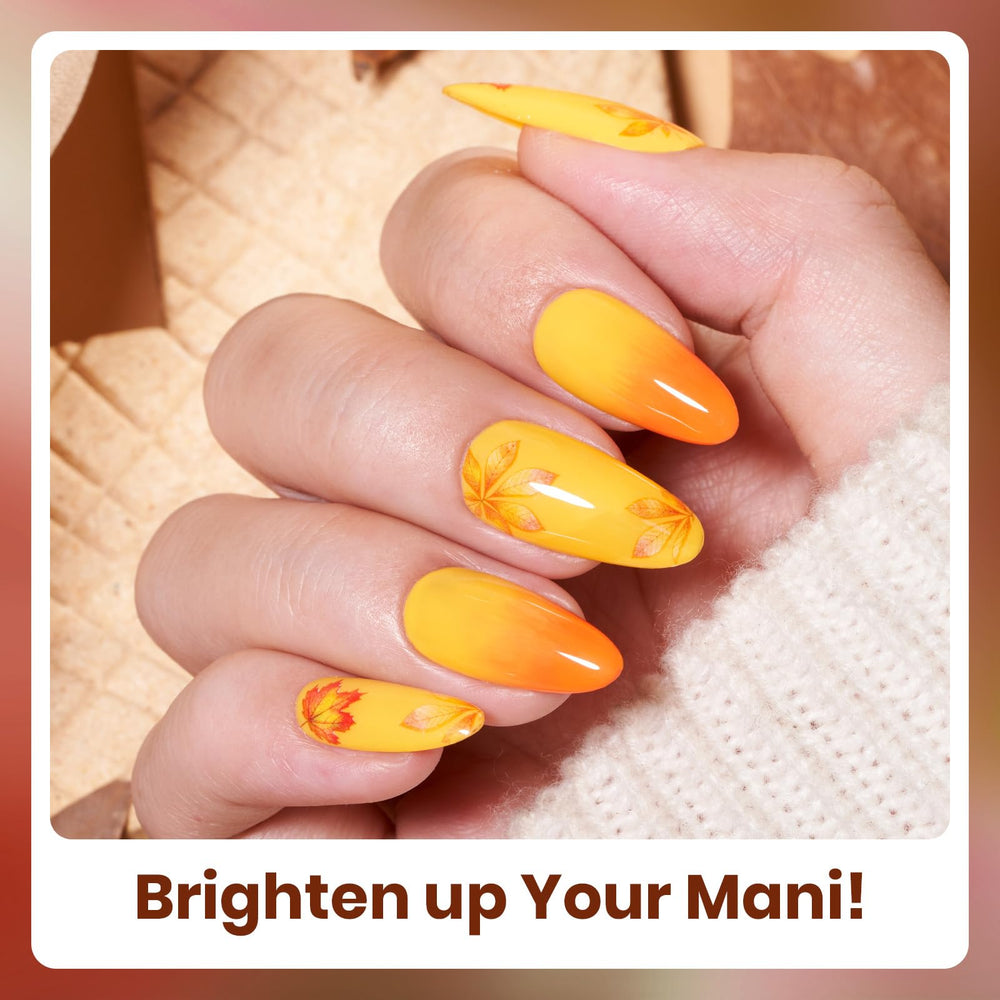 Beetles Gel Polish maple red for bold, chip-resistant autumn manicure.