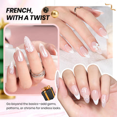 Beetles Gel Polish French-tip-sticker-style-1 guides precise DIY French tips.
