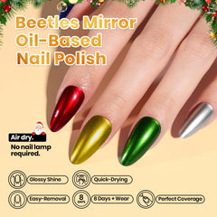 Beetles Gel Polish Jingle Jewels bottle closeup shows quick-dry formula for at-home manicures