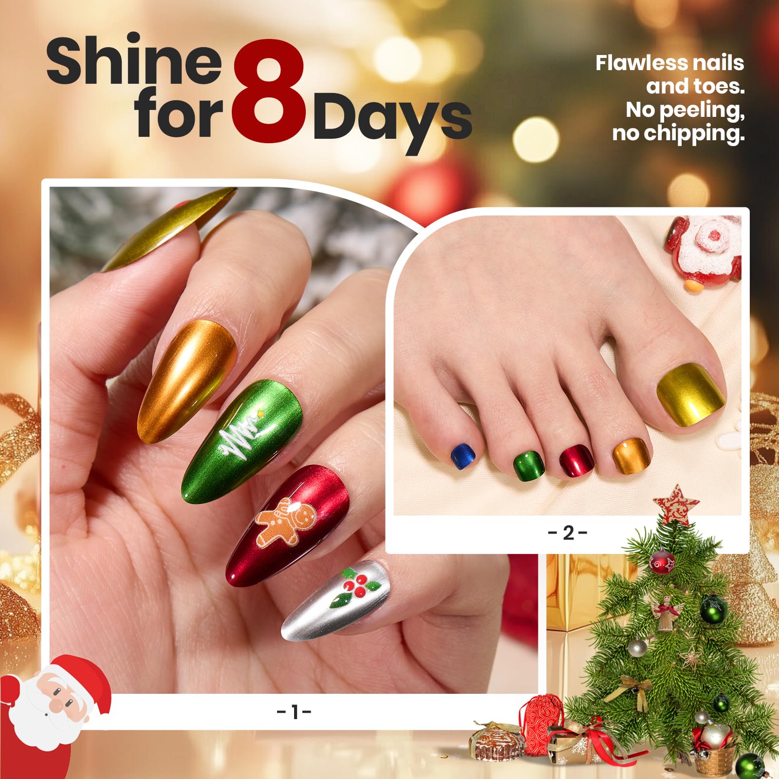 Beetles Gel Polish Jingle Jewels packaging shows six metallic shades