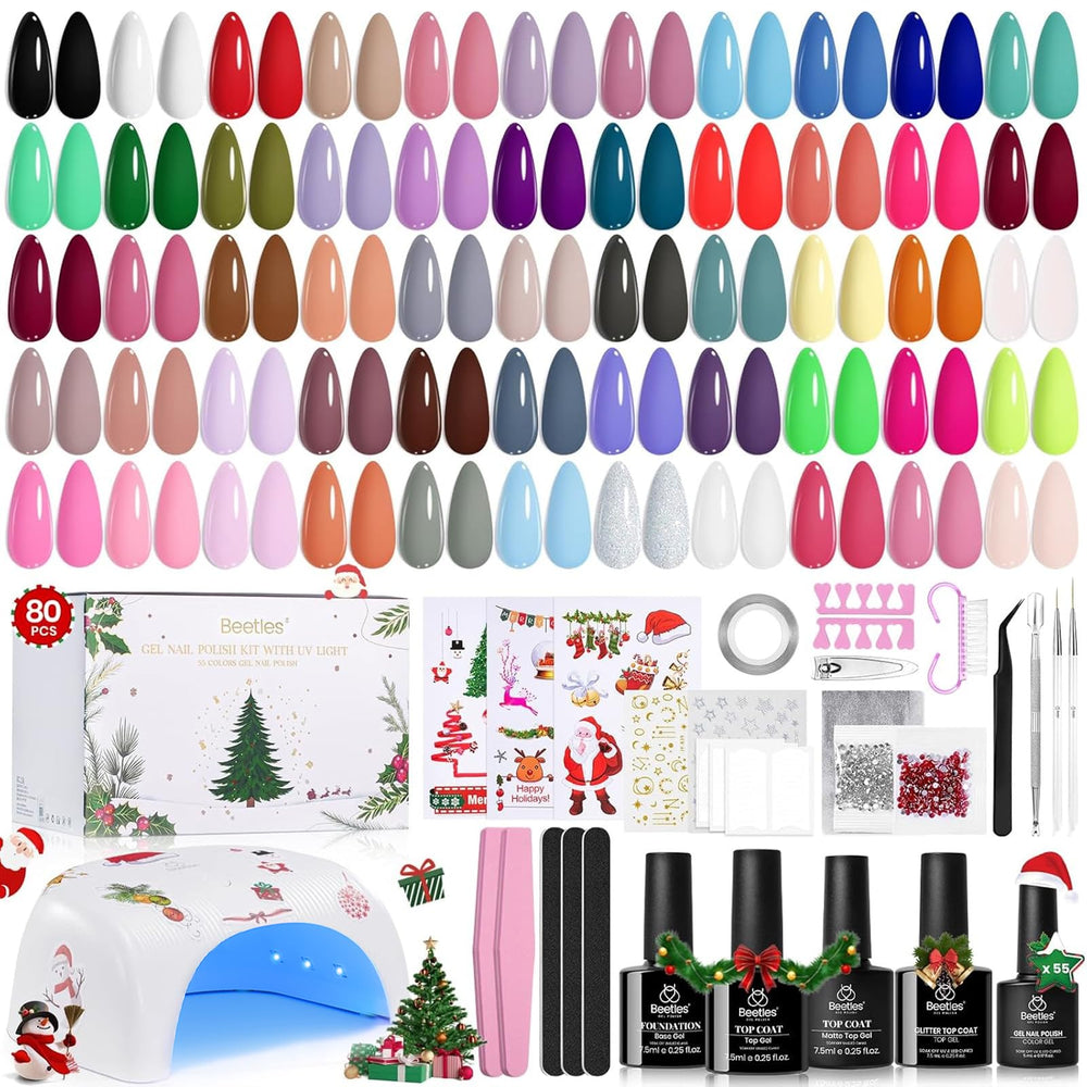 Beetles Gel Polish Kit 55 colors for versatile nail art and salon-like results at home
