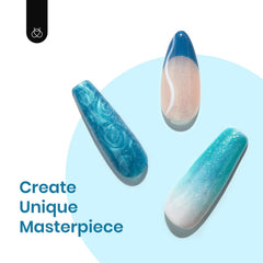 Beetles Light Turquoise shimmer gel polish swatch for ocean-inspired nails