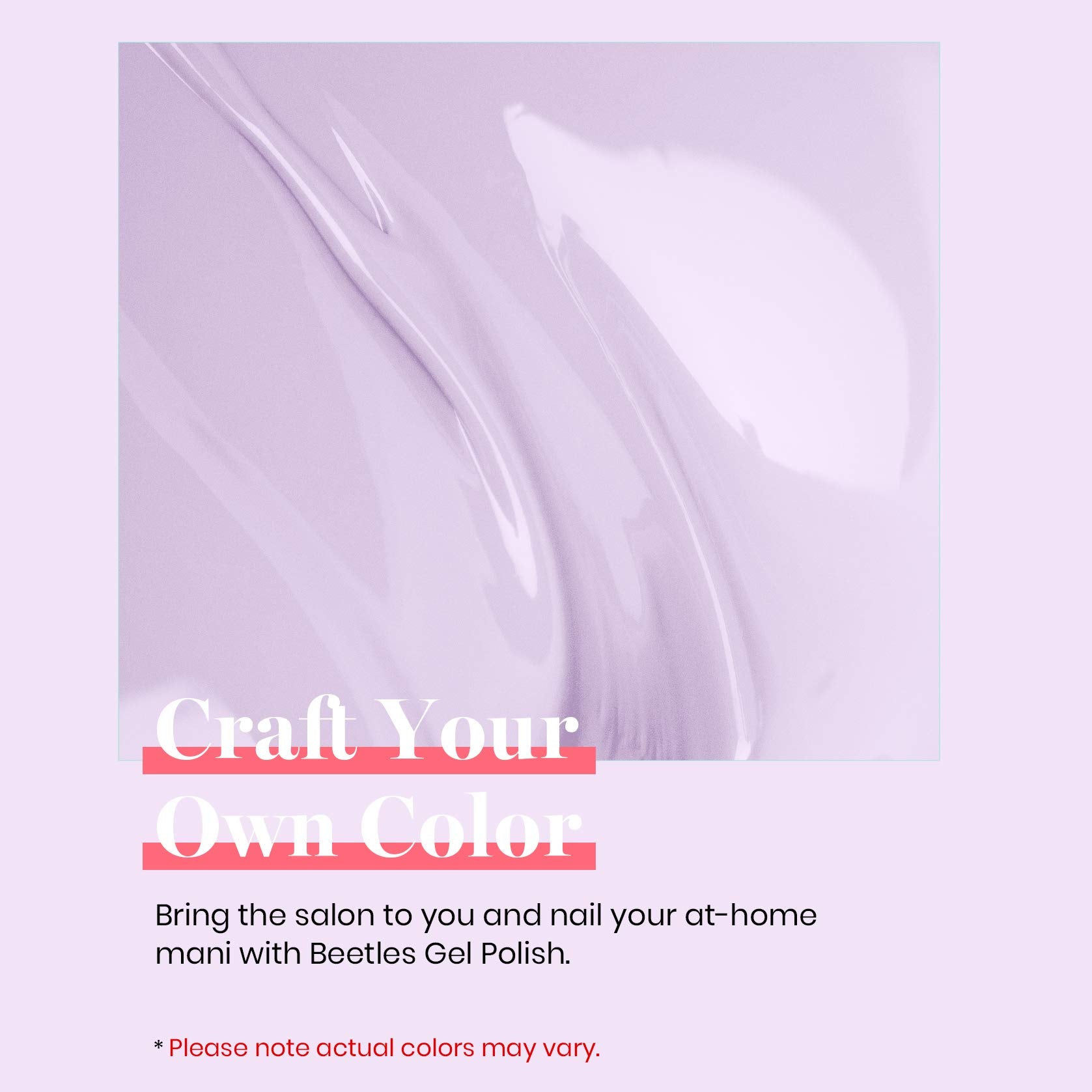 Beetles Gel Polish Lilac Purple base-top setup shows essential system for lasting color