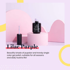 Beetles Gel Polish Lilac Purple nail swatch demonstrates smooth application and true shade