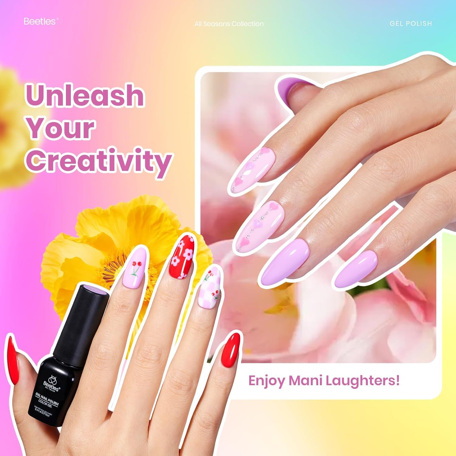 Beetles Gel Polish matte top coat bottle creates a velvety, chic look.