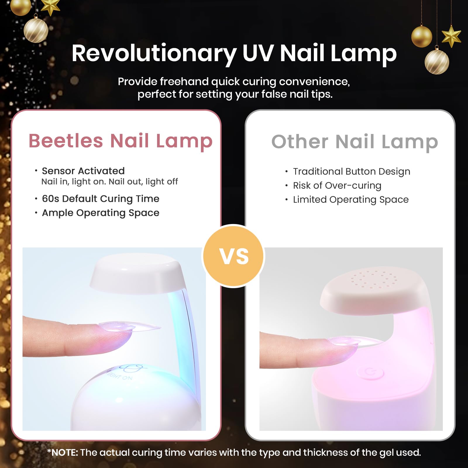 Beetles Gel Polish nail file helps shape tips for a clean finish.