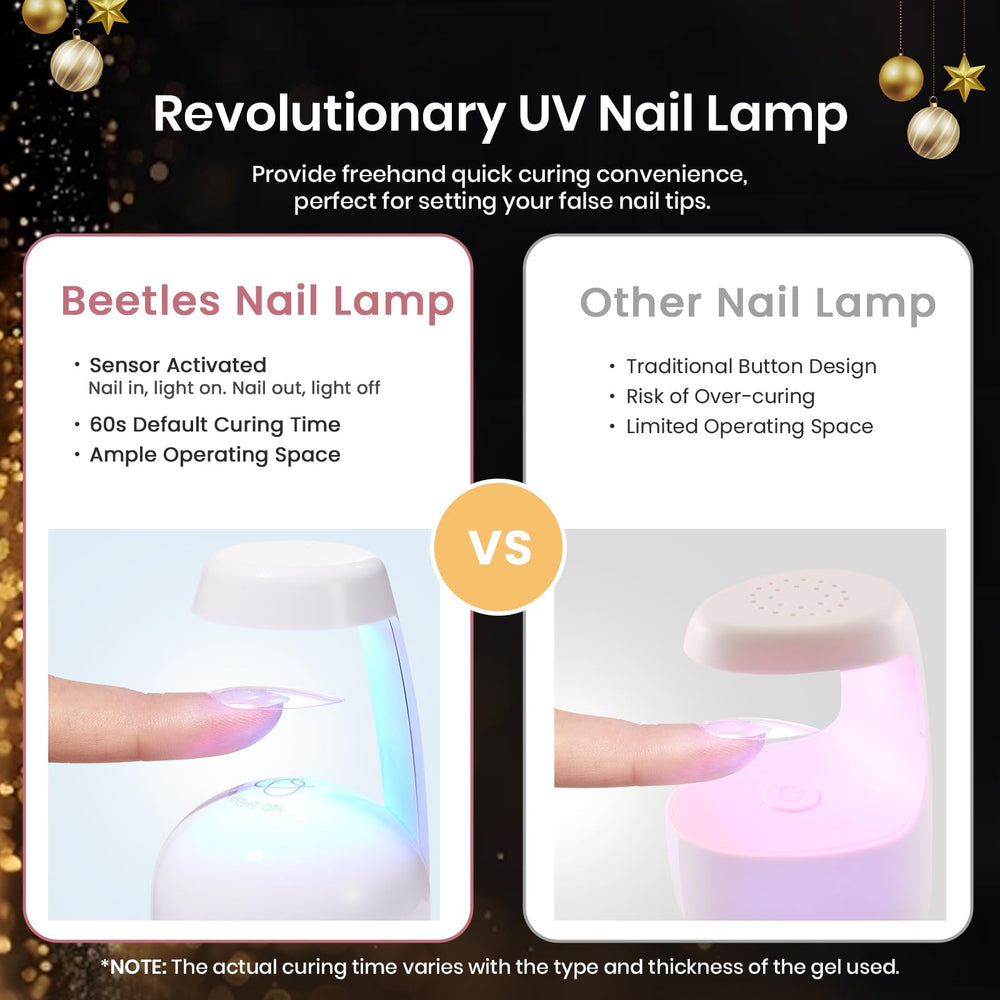Beetles Gel Polish nail file helps shape tips for a clean finish.