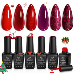 Beetles Gel Polish Poinsettia Set Box showcases festive colors for quick holiday manicures.