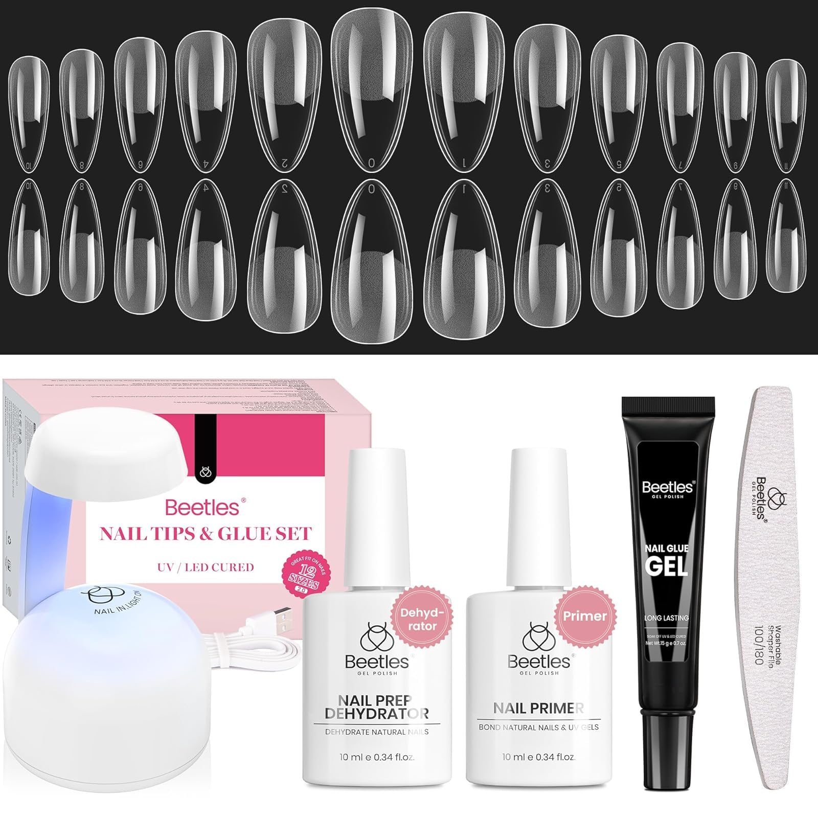 Beetles Gel Polish primer bottle for durable adhesion and long wear.