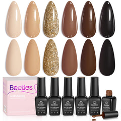 Beetles Gel Polish roasted chestnuts box showcases rich brown tones for autumn nail art