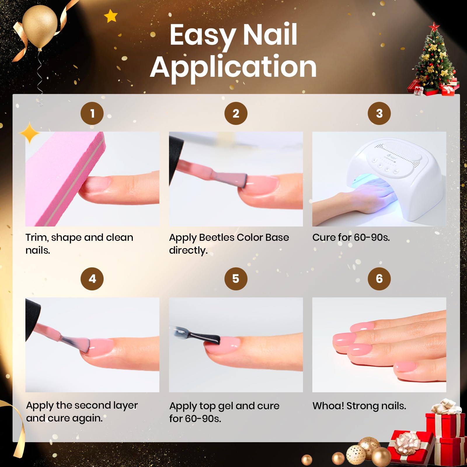 Beetles Gel Polish safety and allergy warning card emphasizes careful use.