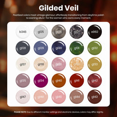 Beetles Gel Polish Set 25 colors palette offers nude to glitter options for any look