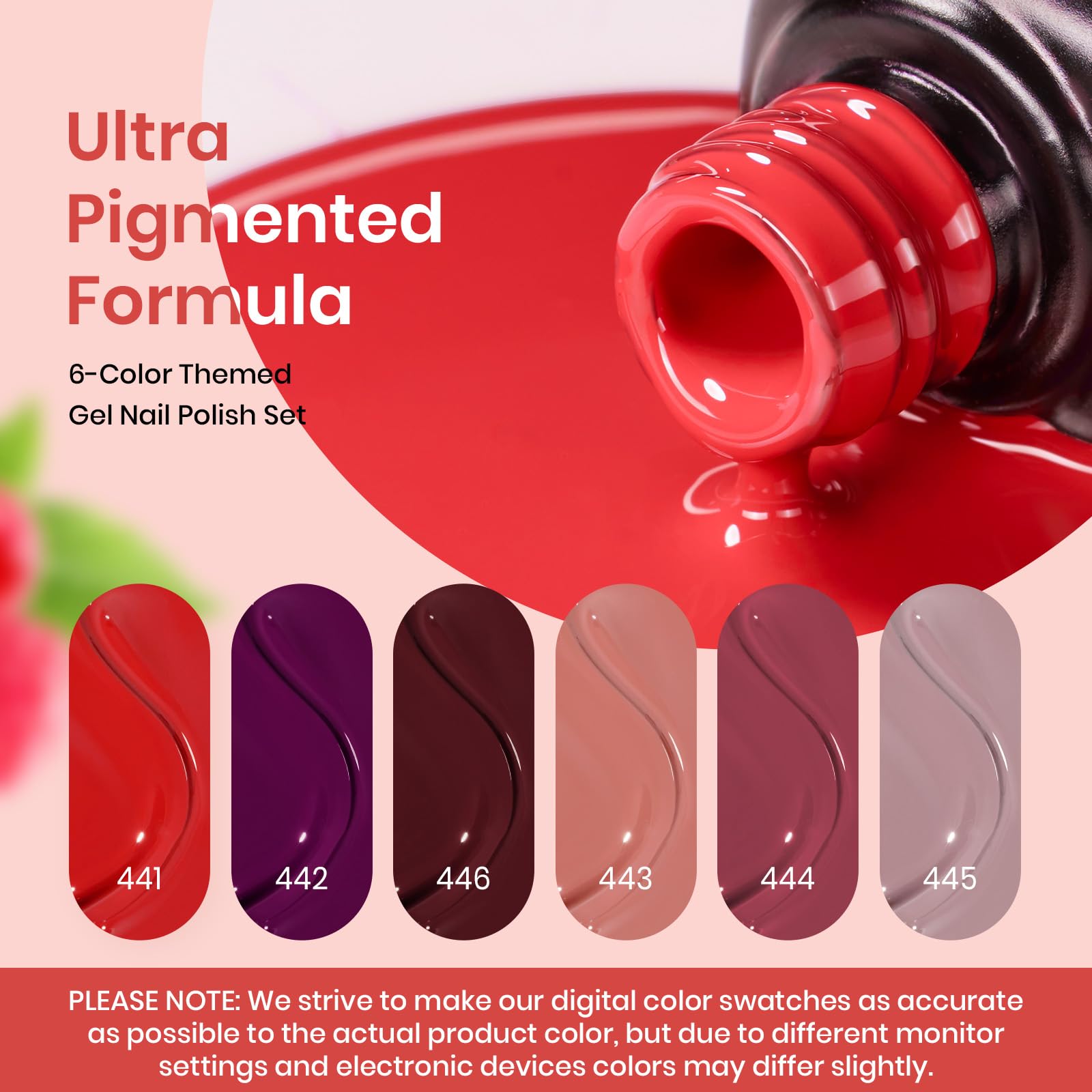 Beetles Gel Polish set 6pcs brown sangria for versatile day-to-night shades.