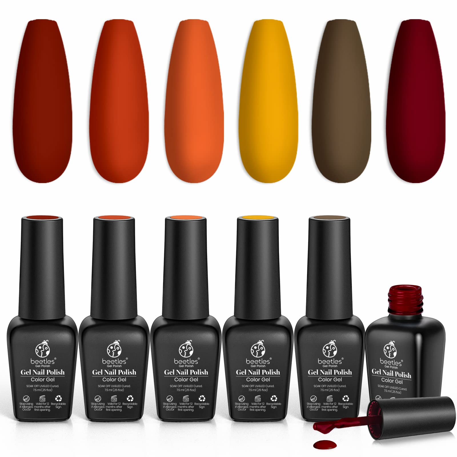 Beetles Gel Polish set yellow shade — vibrant fall color for long-lasting nails