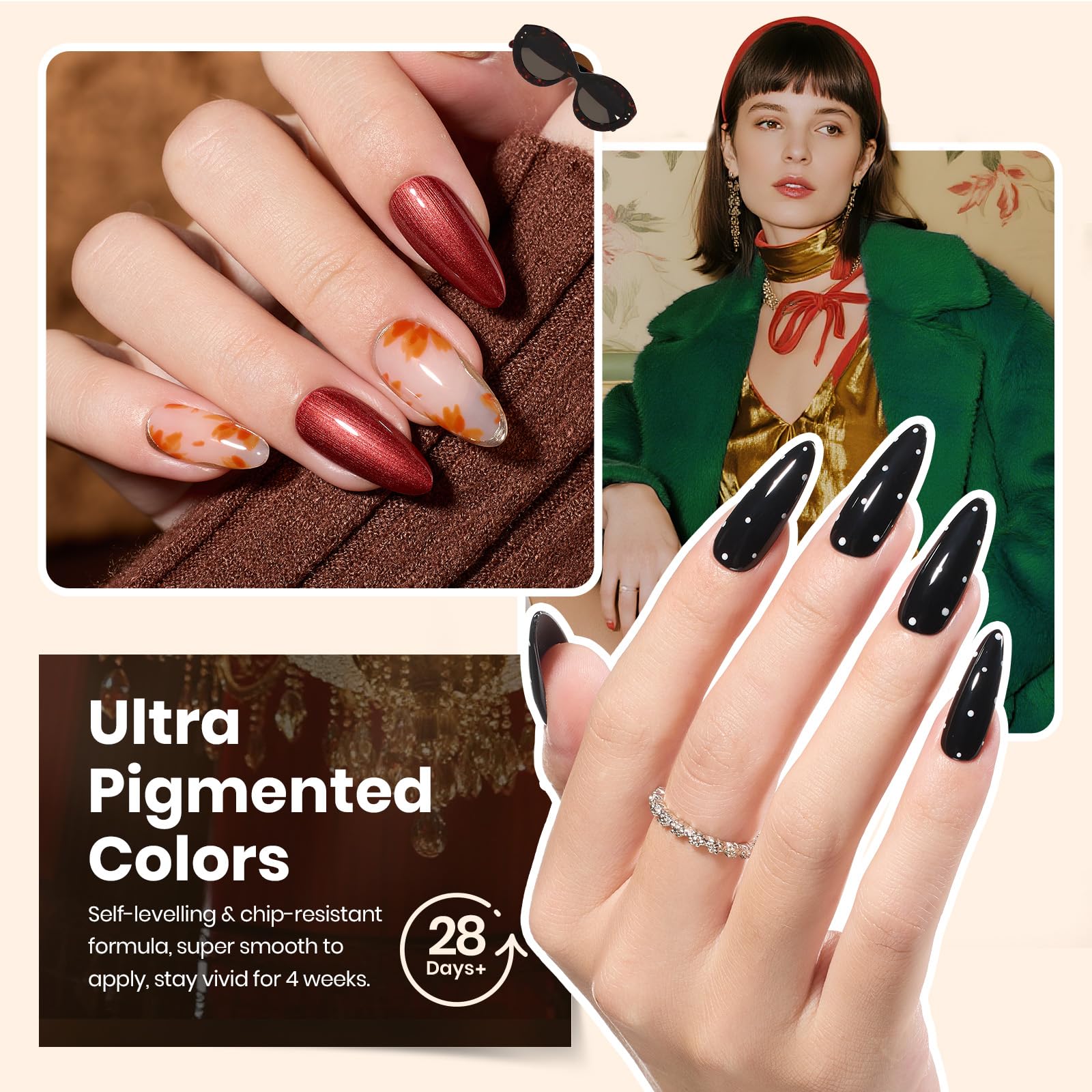 Beetles Gel Polish Set glitter nail polish bottle captures festive sparkle for party accents