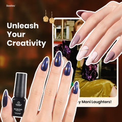 Beetles Gel Polish Set LED UV-curing demonstrates quick-dry bubble-free shine under lamp