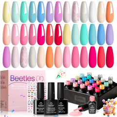 Beetles Gel Polish set color palette swatches for vibrant daily looks