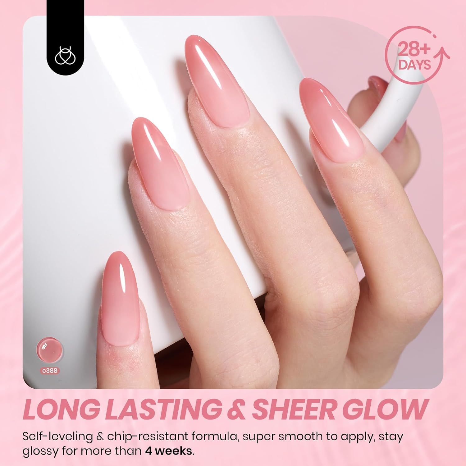 Beetles Nude Gel Polish kit demonstrates layering from translucent to near-opaque finish.