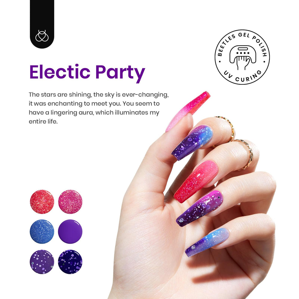 Beetles Gel Polish thermal color shift on nails with temperature changes.