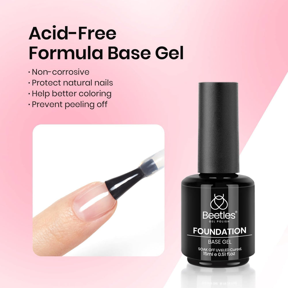 Beetles Gel Polish top coat 15ml delivers a high-gloss finish and durable wear