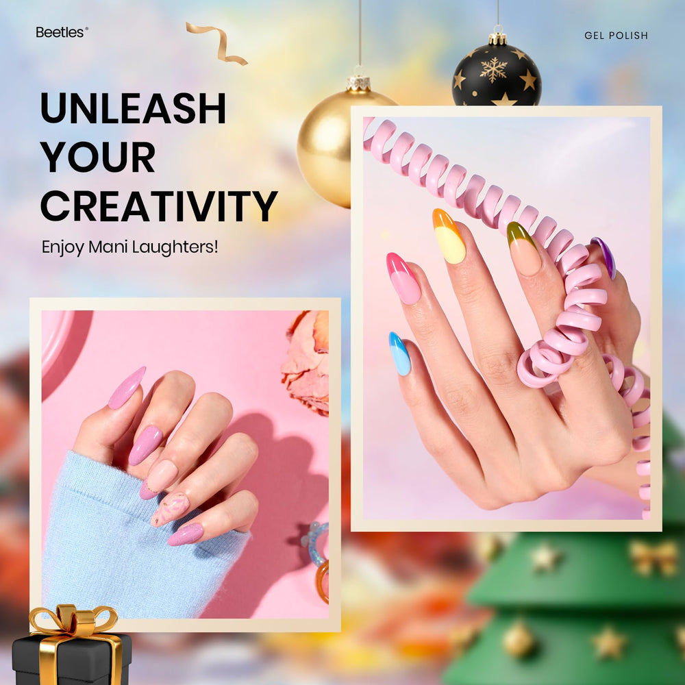 Beetles Gel Polish holographic glitter top coat adds festive sparkle and depth
