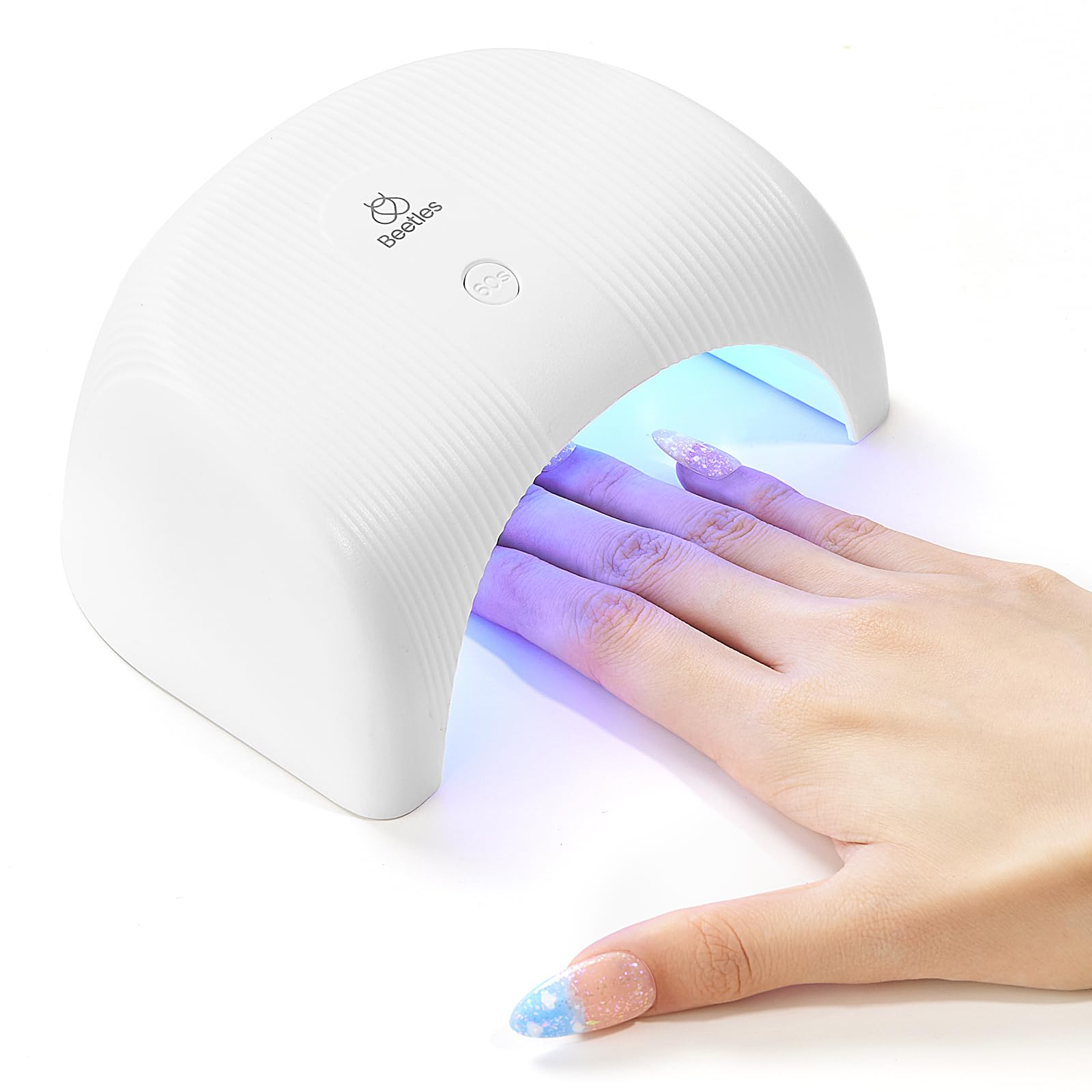 Beetles Gel Polish UV LED Nail Lamp front view enabling quick, even curing at home.