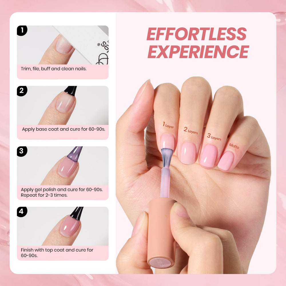Beetles Gel Polish Whispers of Love nail-art French style swatches suggesting jelly texture.