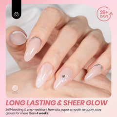 Beetles Gel Polish Whispers of Love swatches demonstrate sheer-to-opaque options for French nails.