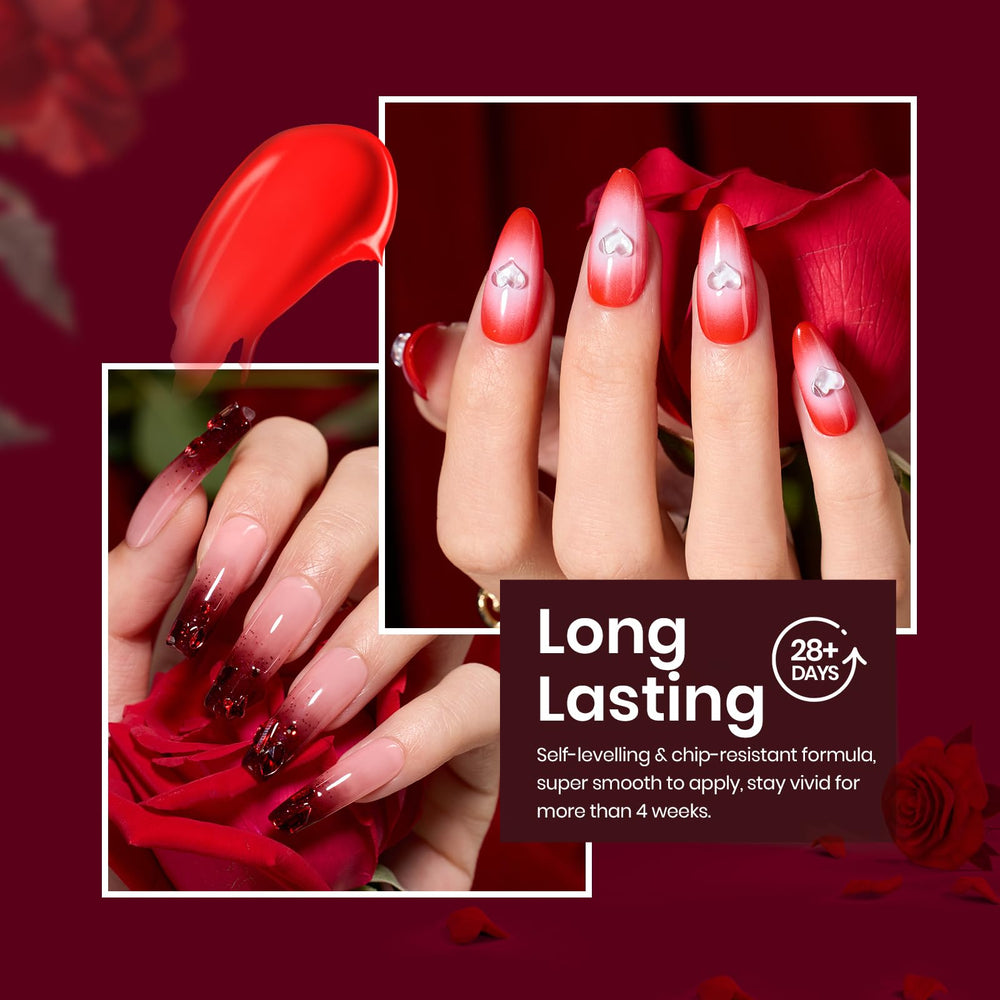Beetles Gel Polish Winter Reds Collection captures seasonal hues for festive nail art ideas.