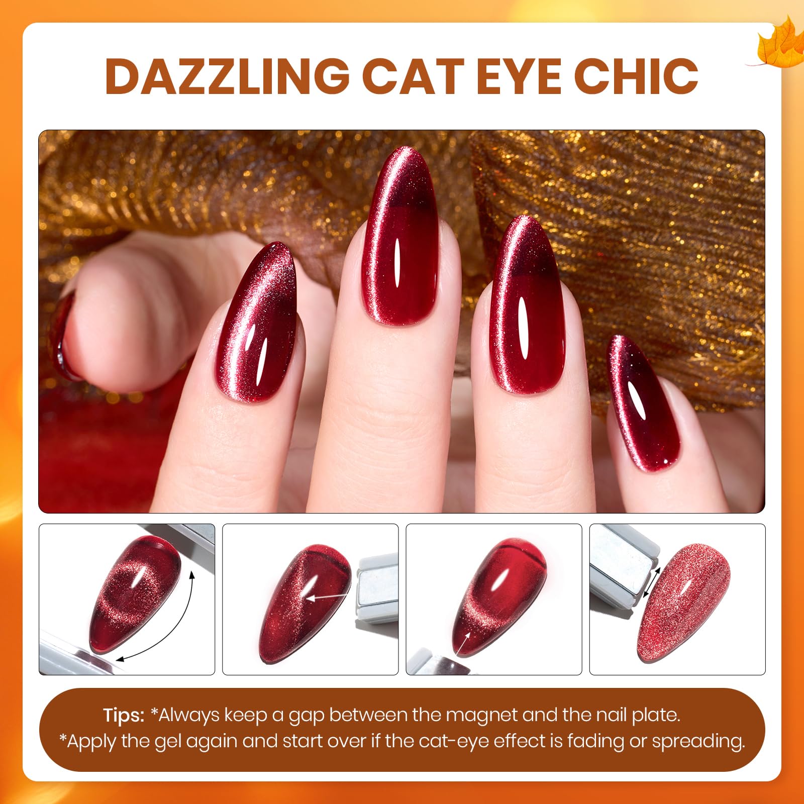 Beetles yellow orange brown shades array highlighting autumn-to-winter transition nails.