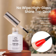 Beetles Gel Top Coat Glossy Finish 1: mirror shine protects color against chipping