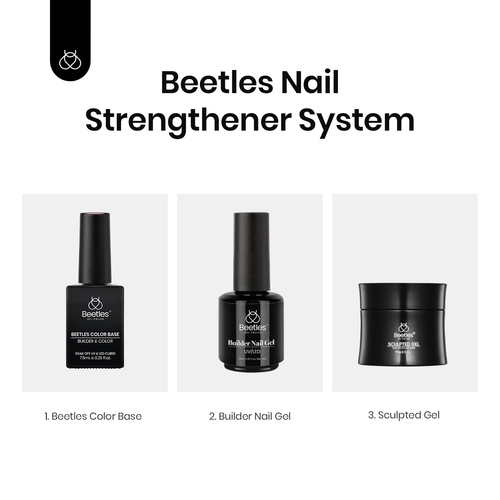 Beetles Gift Set 6 pcs nails kit shown.
