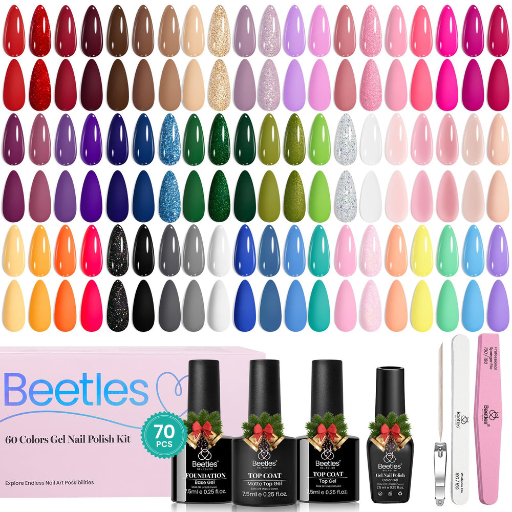 Beetles gift set holiday beauty highlighting festive nail options.