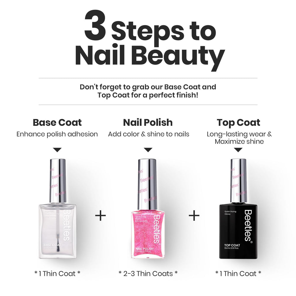 Beetles Glitter Nail Polish Set beginner-friendly brush enables smooth application