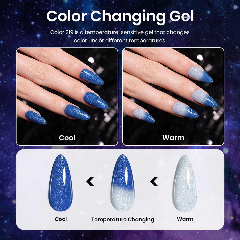 Beetles glitter phantom chameleon gel swatch captures shifting metallic sparkle.