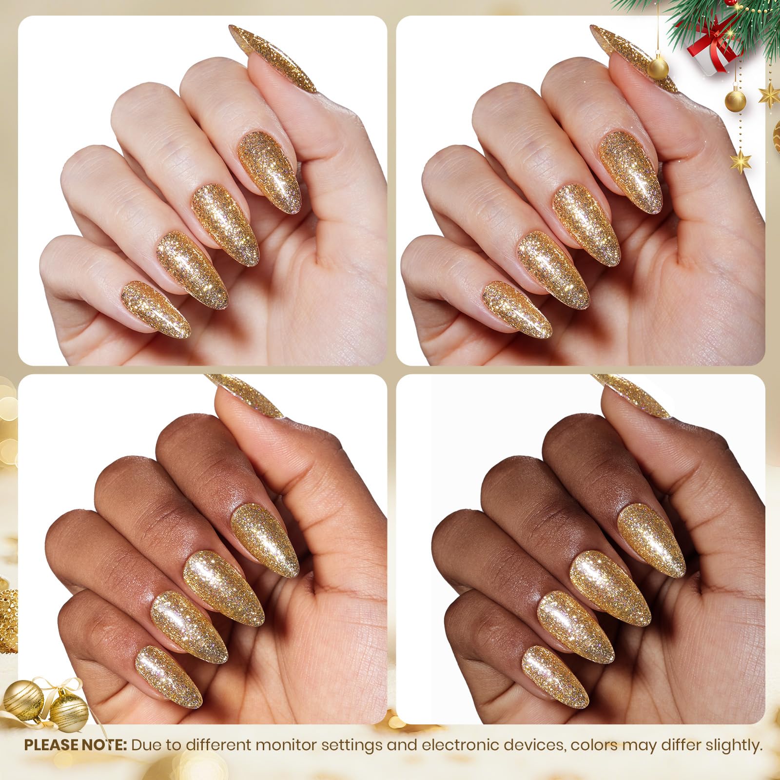 Beetles Gold Gel Nail Polish Starlit smooth finish for a streak-free mirror shine.