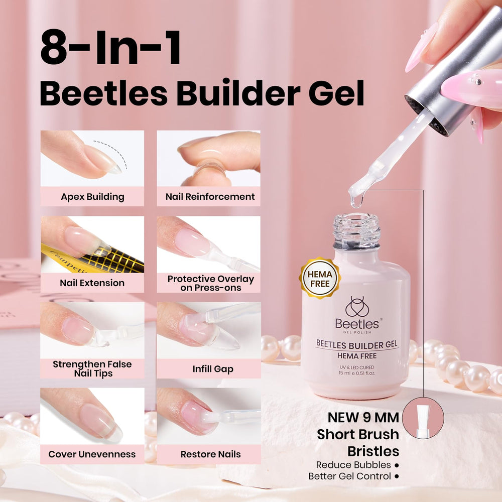 Beetles HEMA-free builder gel sculpting action on nails