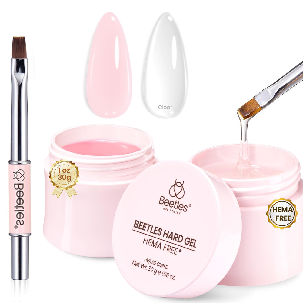 Beetles HEMA-Free hard gel packaging highlights skin-friendly formula for professionals