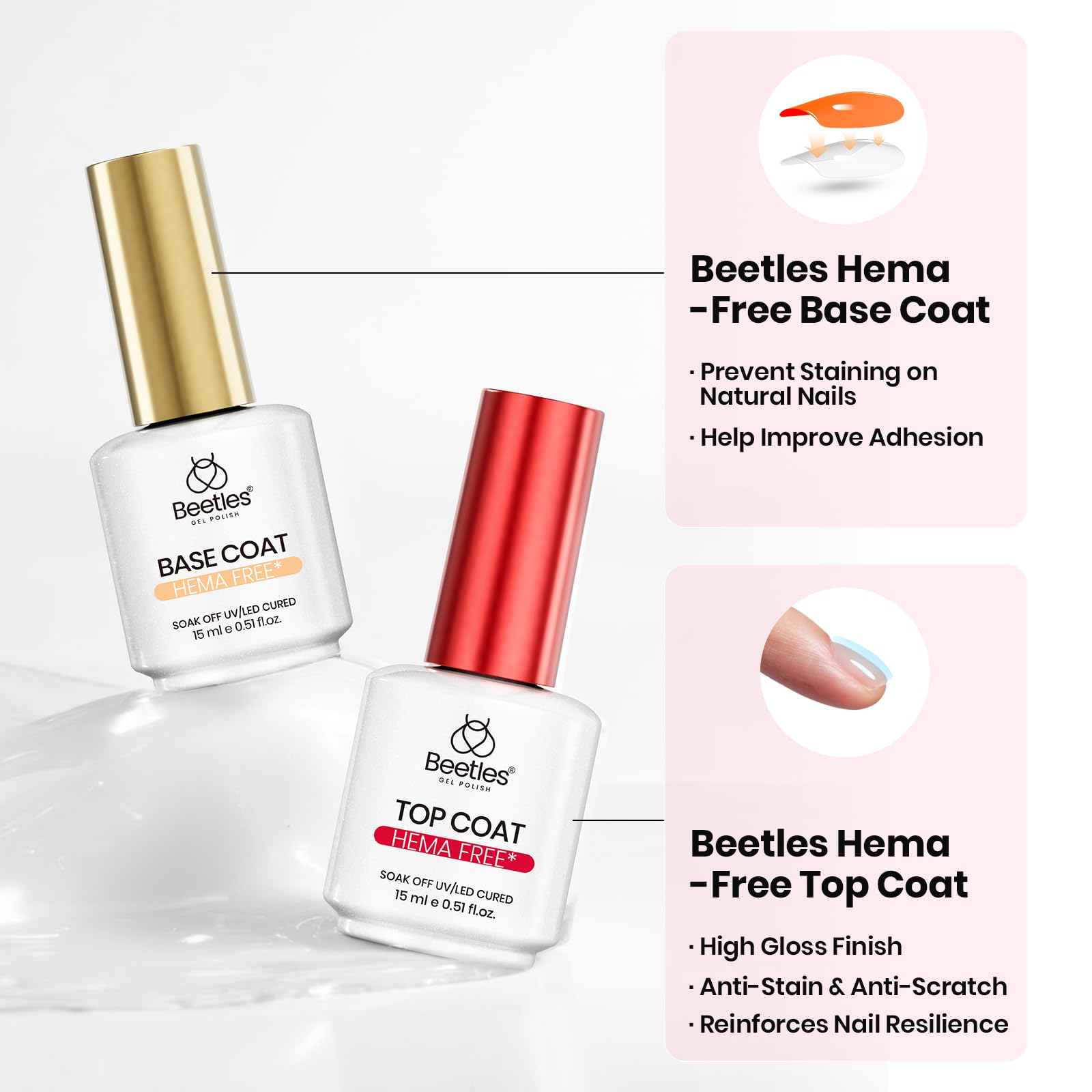 Beetles HEMA-free nail-art setup with prep tools