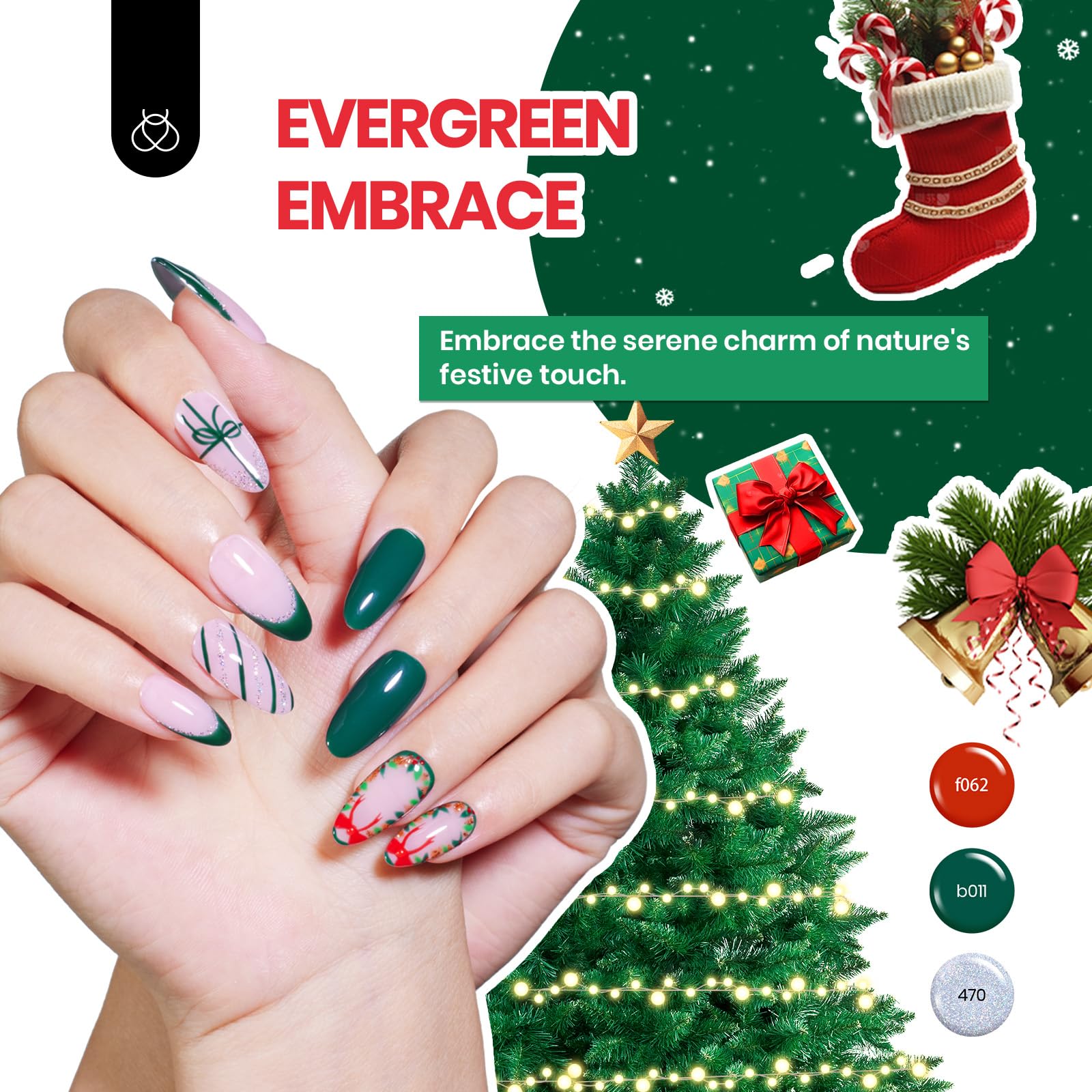 Beetles holiday glitter nails kit displays sparkling seasonal finishes