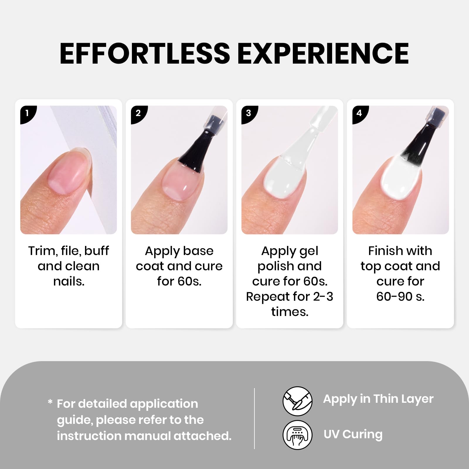 Beetles home manicure setup featuring white gel polish for DIY nails
