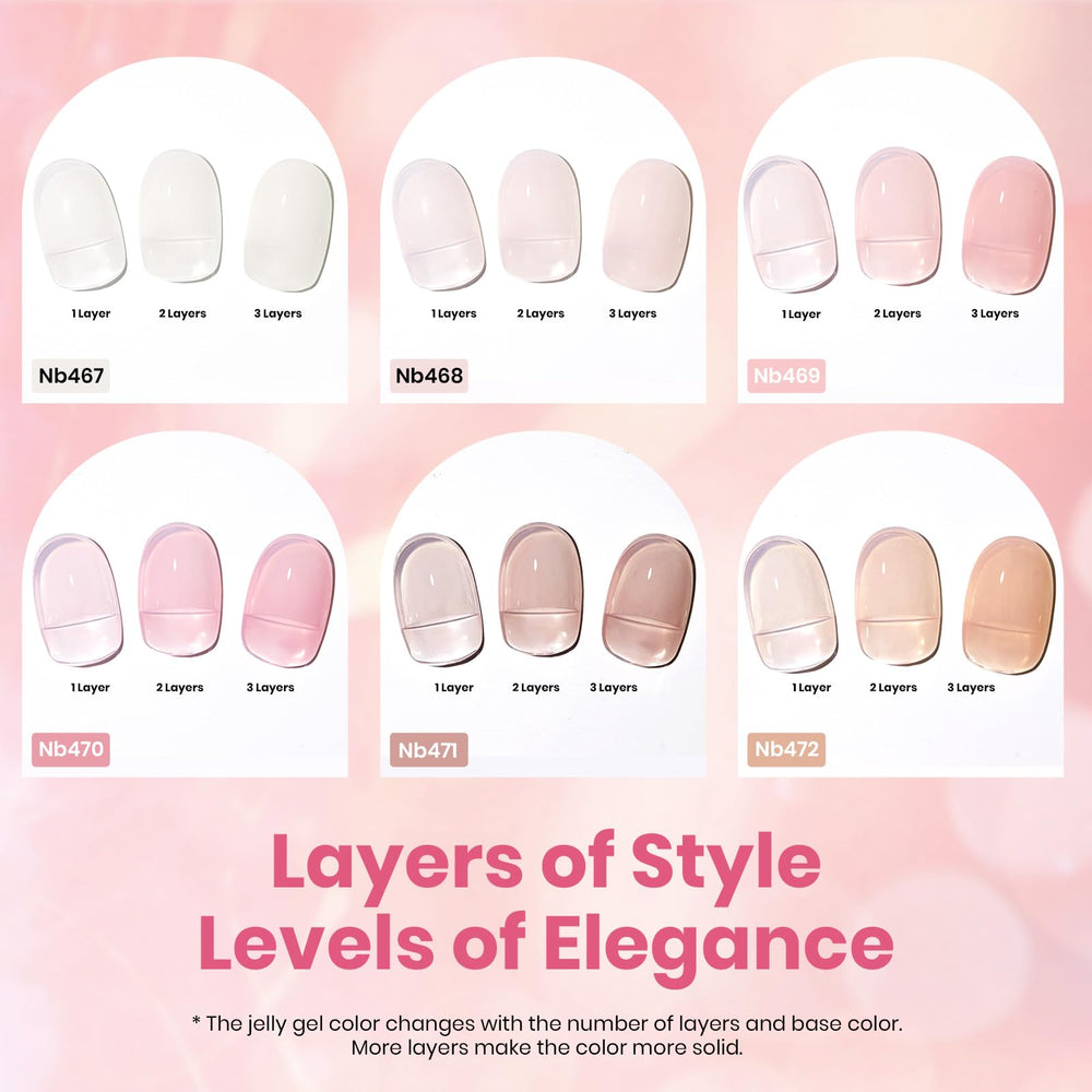 Beetles Jelly Gel application scene shows smooth coverage and salon-like results.