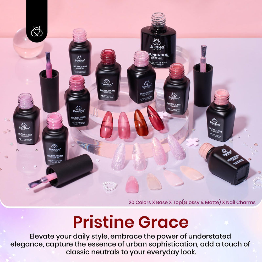 Beetles Jelly Gel Nail Kit application process showing layered jelly gel build