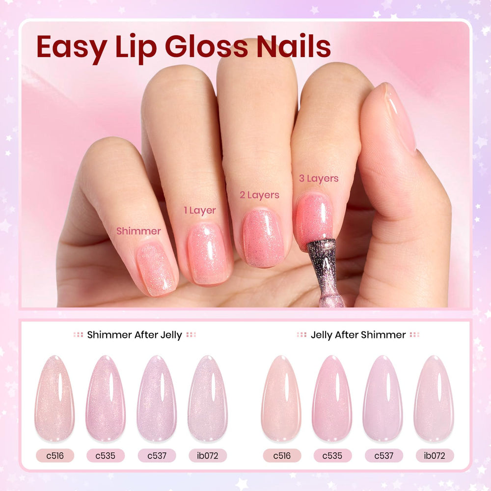 Beetles Jelly Gel Nail Kit glossy top coat for a high-shine finish