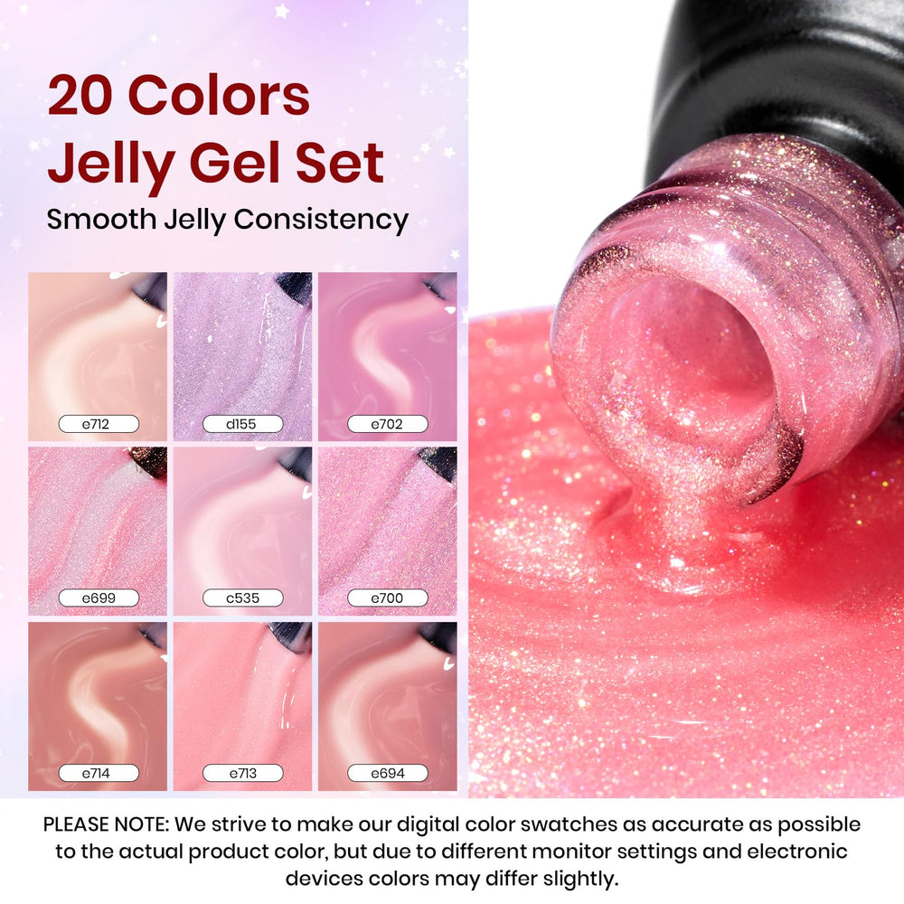 Beetles Jelly Gel Nail Kit pearls and rhinestones for elegant nail accents