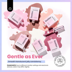 Beetles Jelly Gel Nail Polish bottle close-up showing sheer nude pink tone and shine.