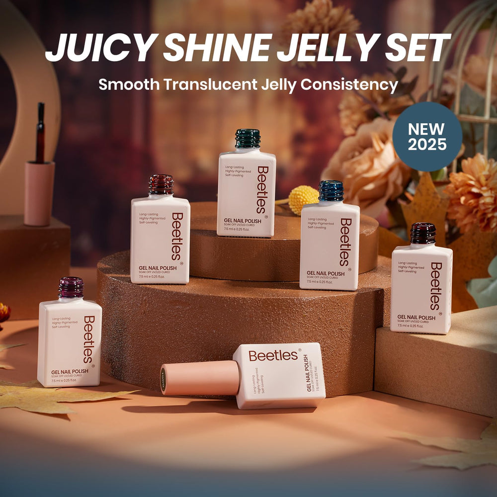 Beetles Jelly Gel Set soak-off removal ready image for simple cleanup.