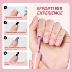 Beetles Jelly Gel application on nails demonstrates easy layering for sheer to opaque finishes.